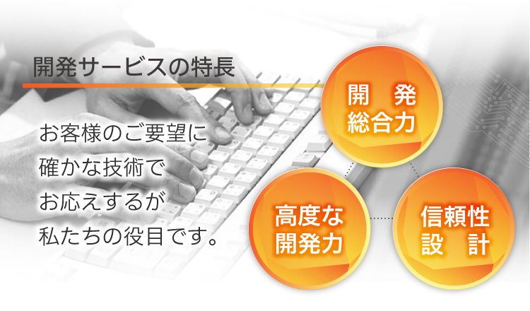 アイクォークの高い開発総合力・信頼性設計・開発力でお客様のご要望にお応えします。