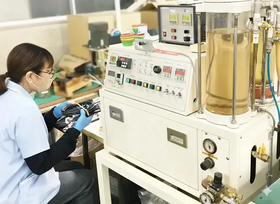 ウレタンポッティング作業風景